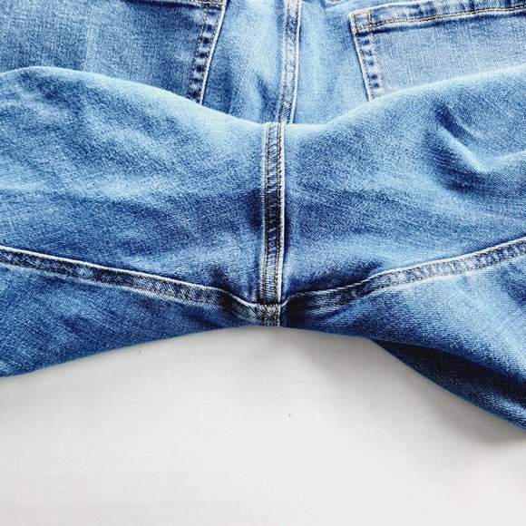 Lane Bryant Womens High Rise Straight Crop Jeans Size 26 Medium Wash Raw Hems - Picture 6 of 9